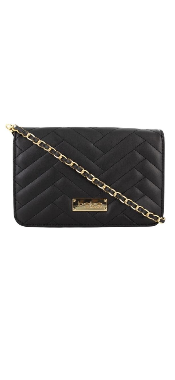 Bebe Sophia Black Quilted Crossbody Chain Purse